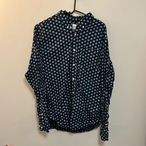 Goodfellow & Co Men’s Poplin Slim Fit Graphic Floral Button Down Size Large